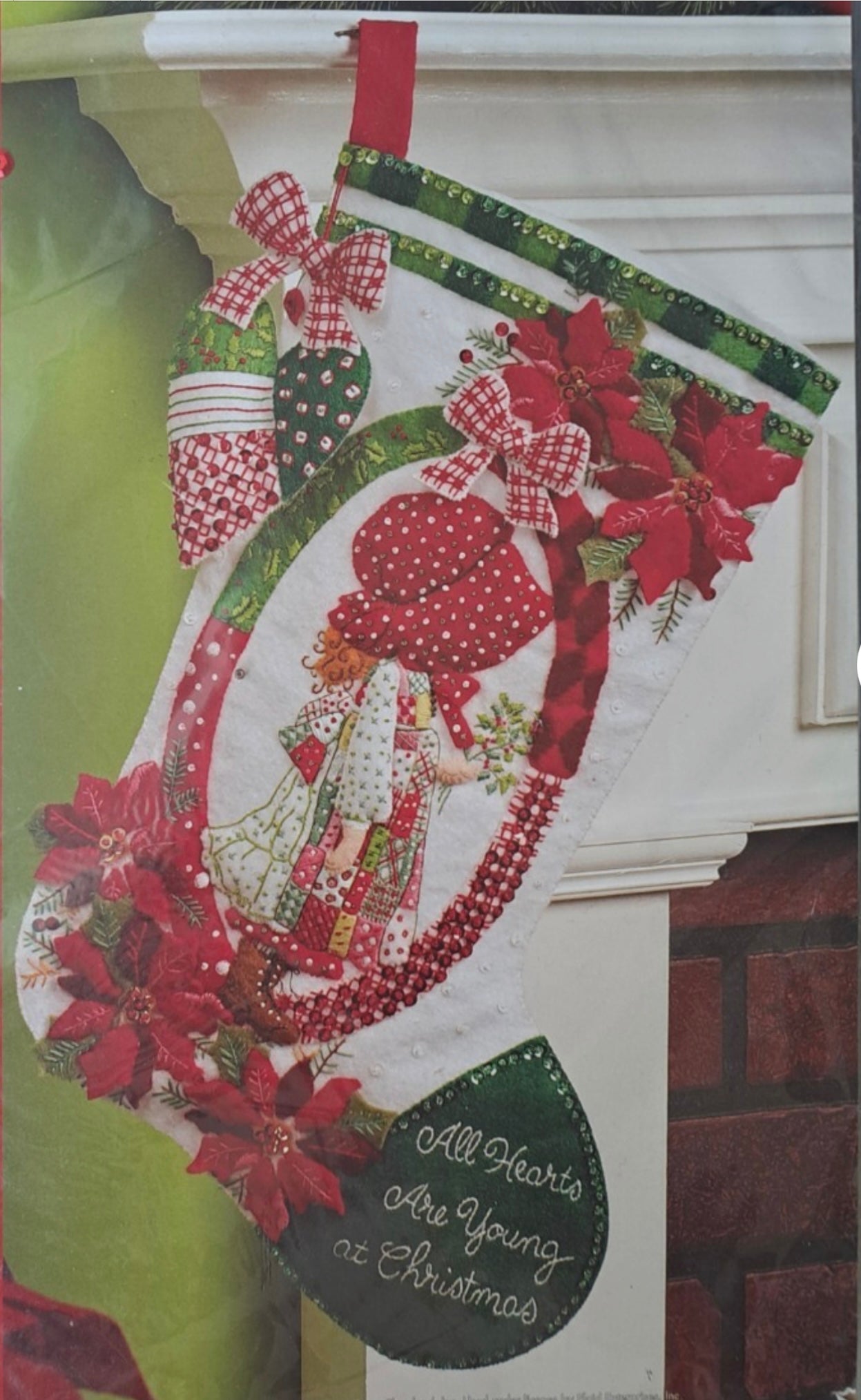 Holly Hobby Vintage Bucilla Christmas Stocking