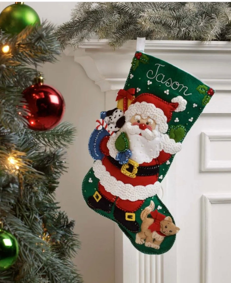 Santa’s Furry Friends Bucilla Stocking