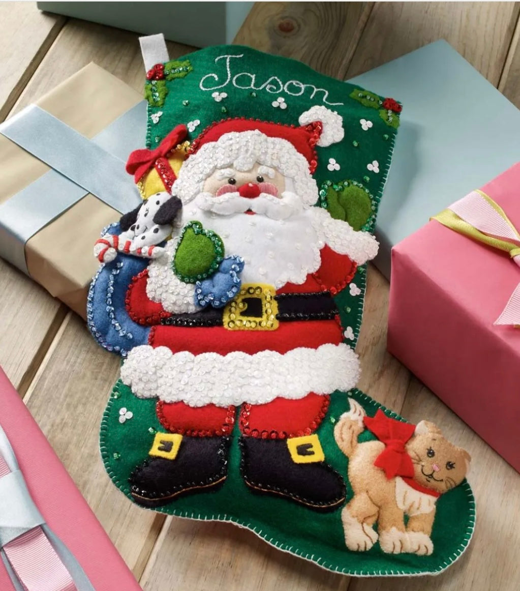 Santa’s Furry Friends Bucilla Stocking