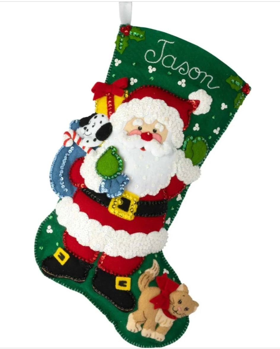 Santa’s Furry Friends Bucilla Stocking