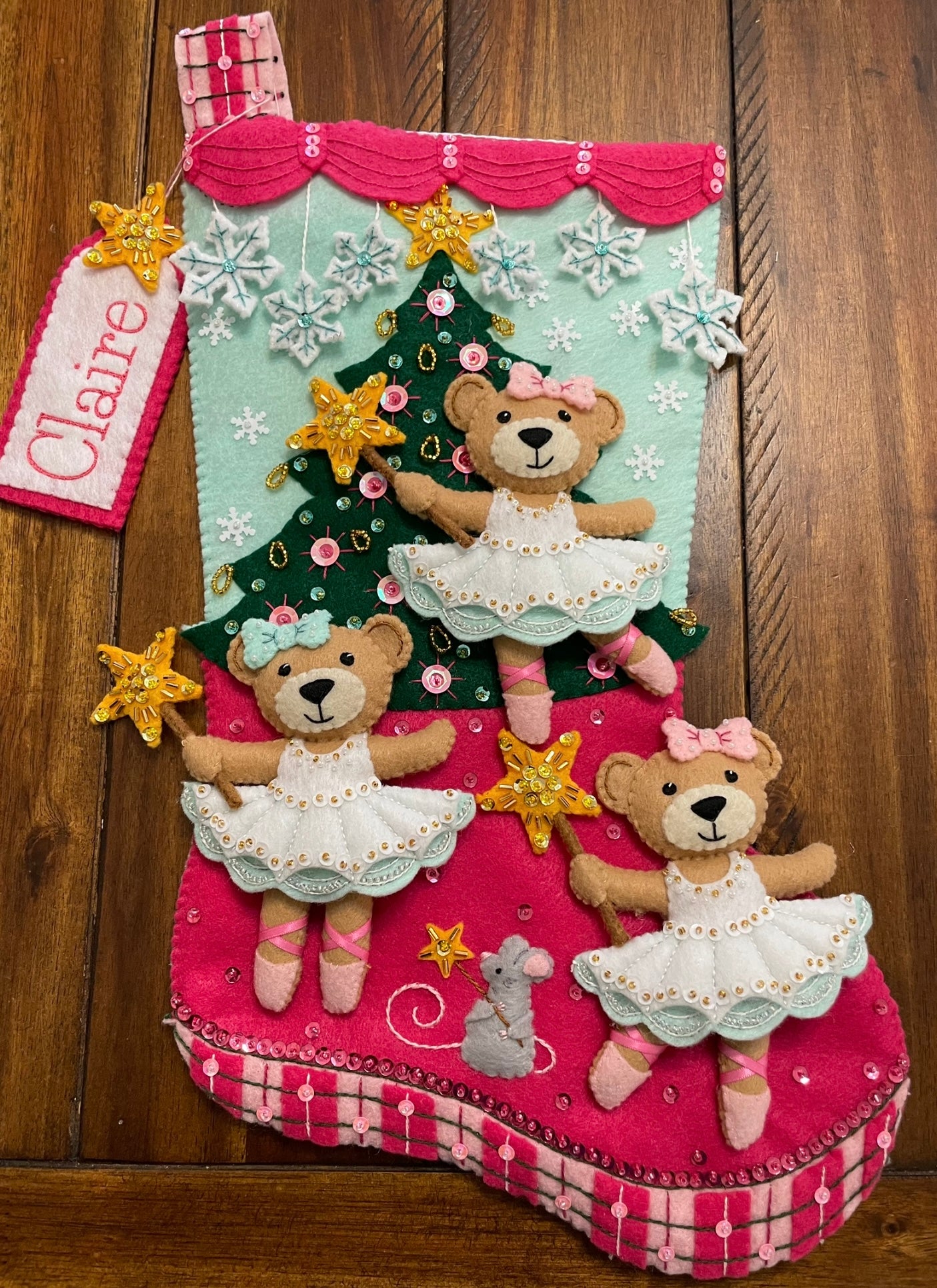Starlit Stage Christmas Stocking