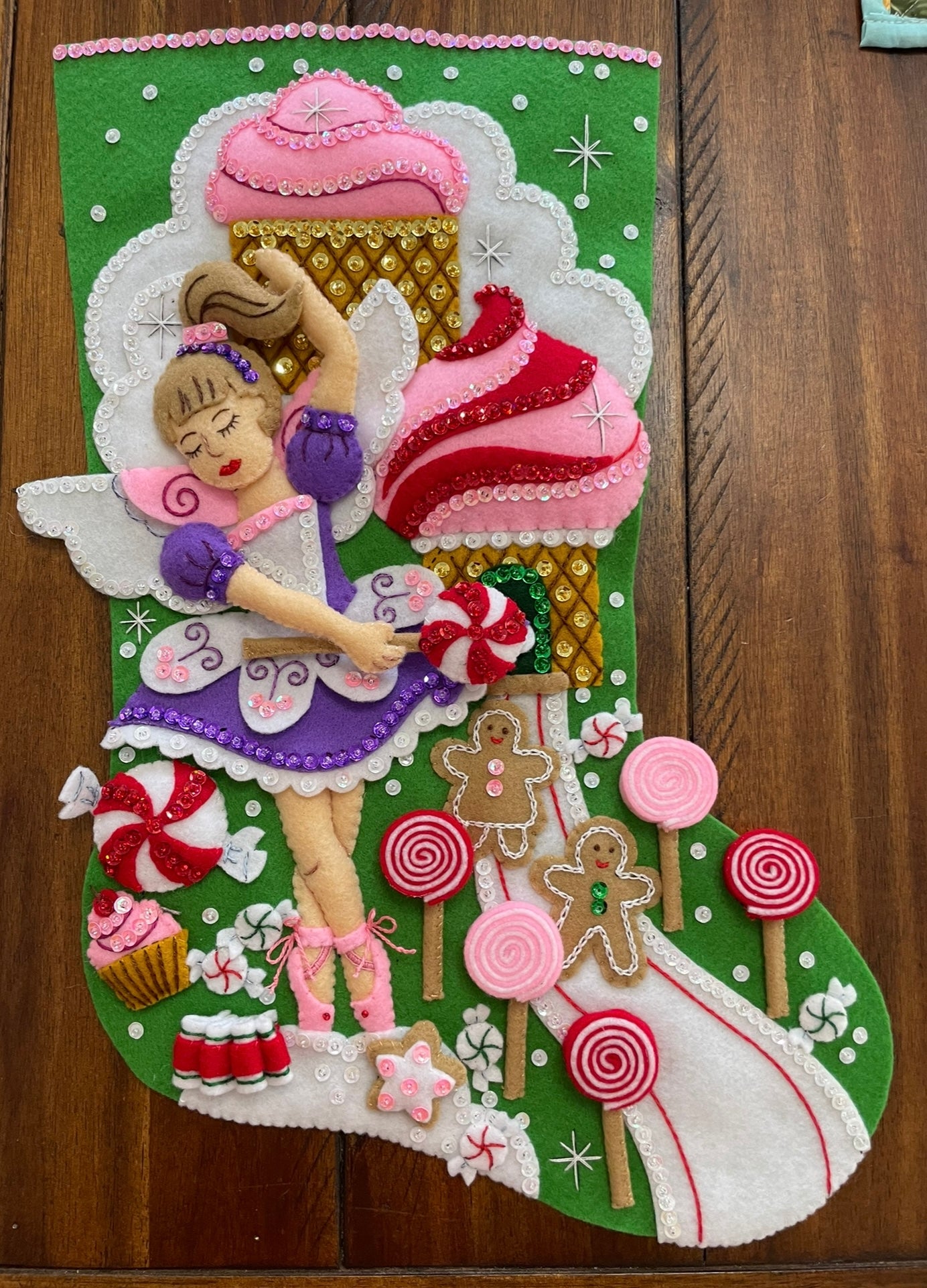 Sugar land Fairy Bucilla Christmas Stocking