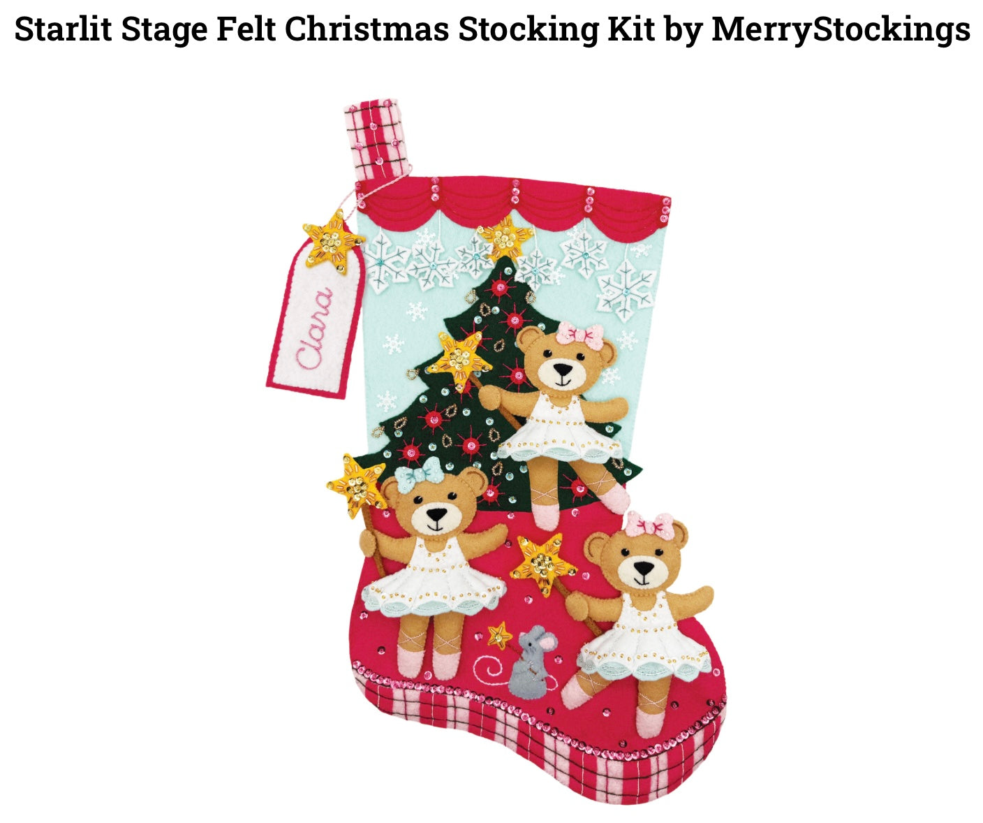 Starlit Stage Christmas Stocking
