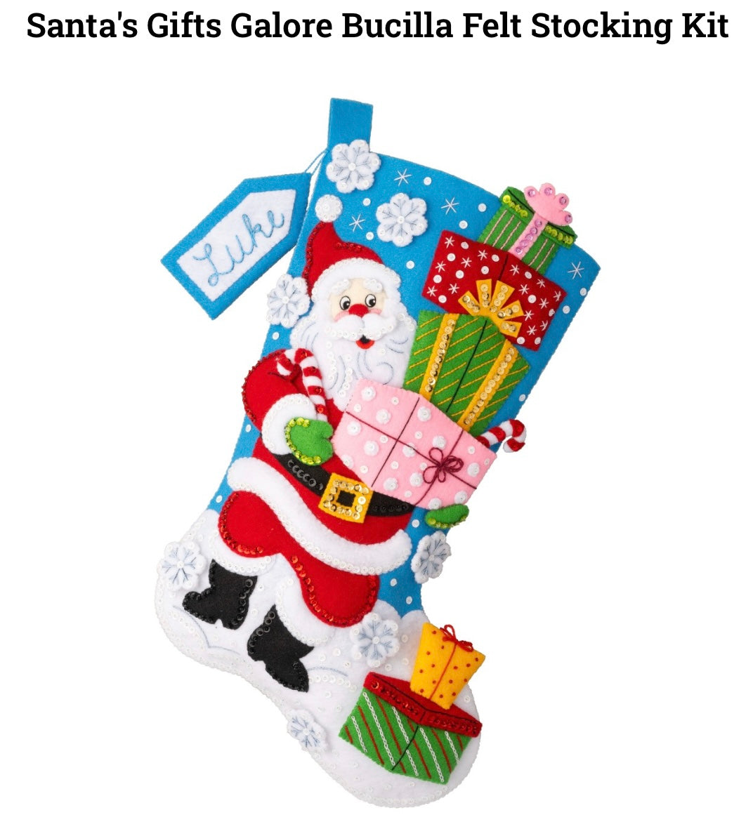 Santa’s Gifts Galore Bucilla Christmas Stocking